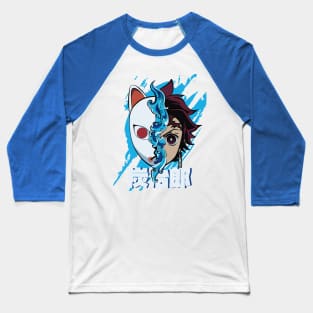 DEMON SLAYER 2: TANJIRO HALF FACE HALF MASK Baseball T-Shirt